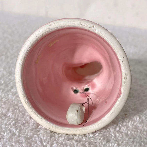 Vintage Pink Ceramic Flamingo Bell Bahamas Kitschy  Travel Souvenir - Picture 3 of 10